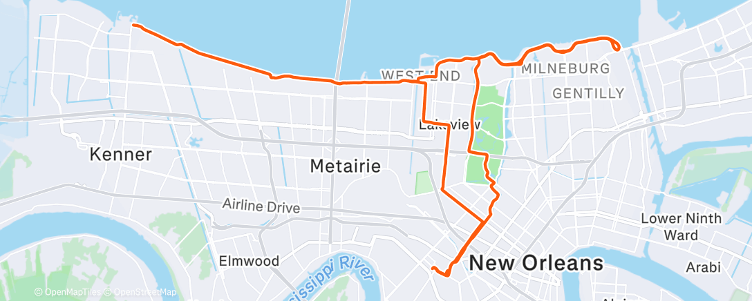 Map of the activity, Morning Ride