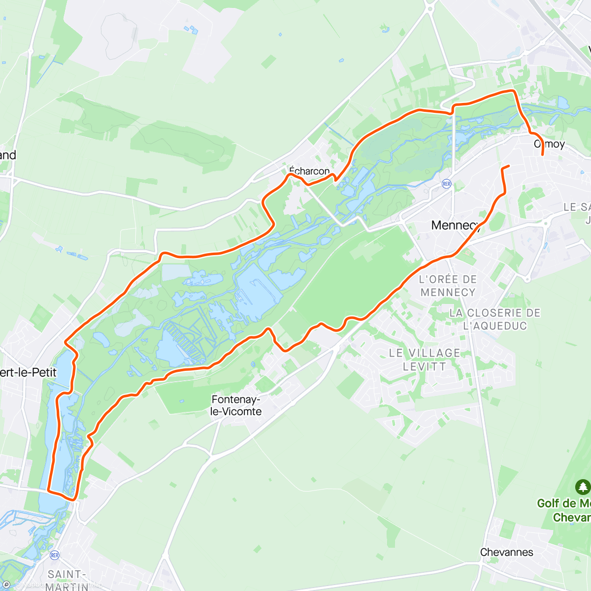 Mapa da atividade, Course à pied dans l'après-midi... Après barbecue 🤢😅