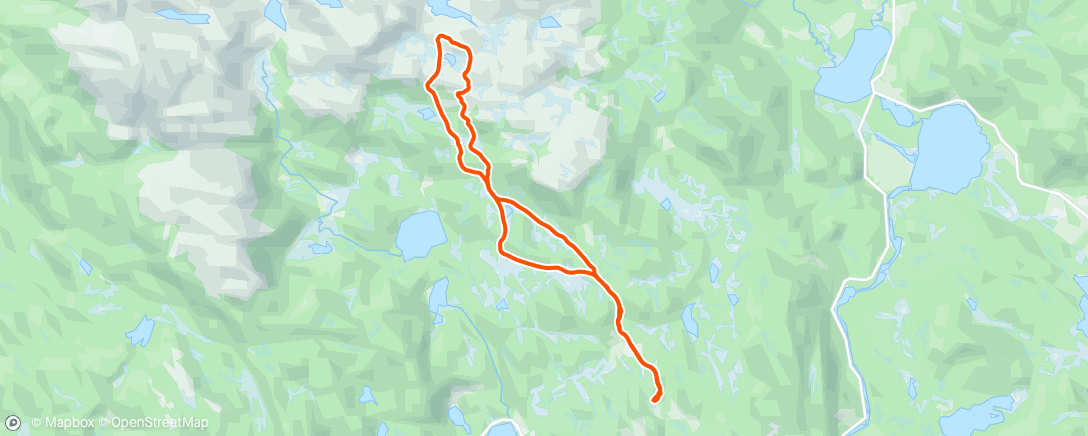 Map of the activity, Afternoon Snowshoe