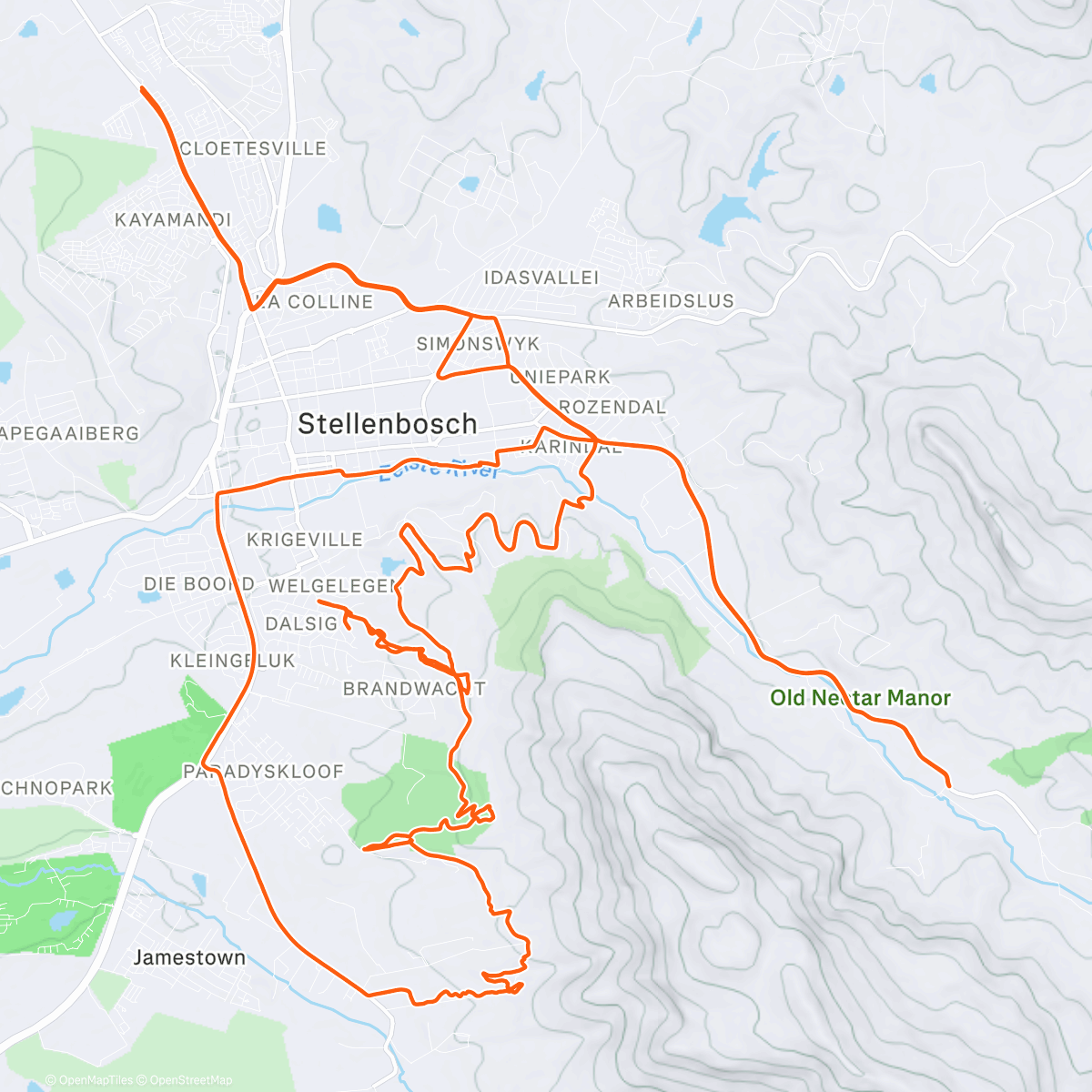 Map of the activity, Stellies day 1 🇿🇦