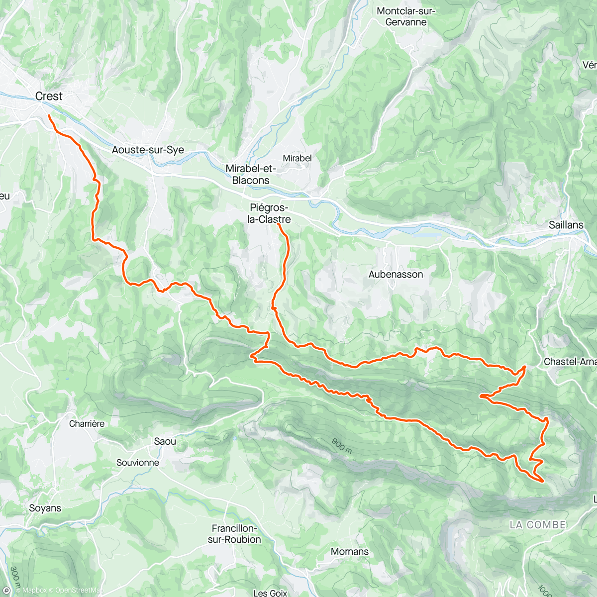 Map of the activity, Skytrail - challenge Vallée de la Drôme