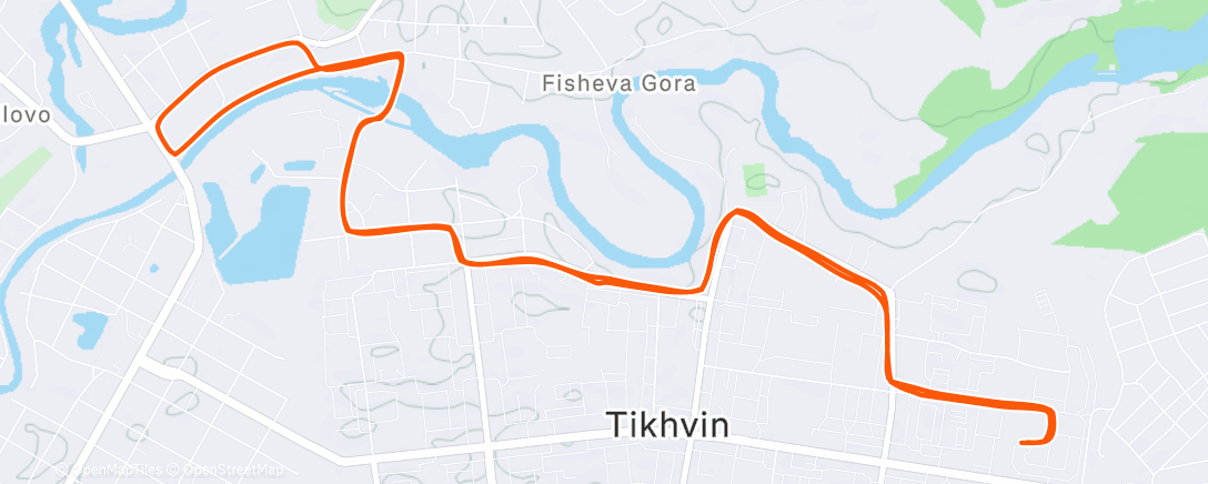 Map of the activity, Полуденный забег