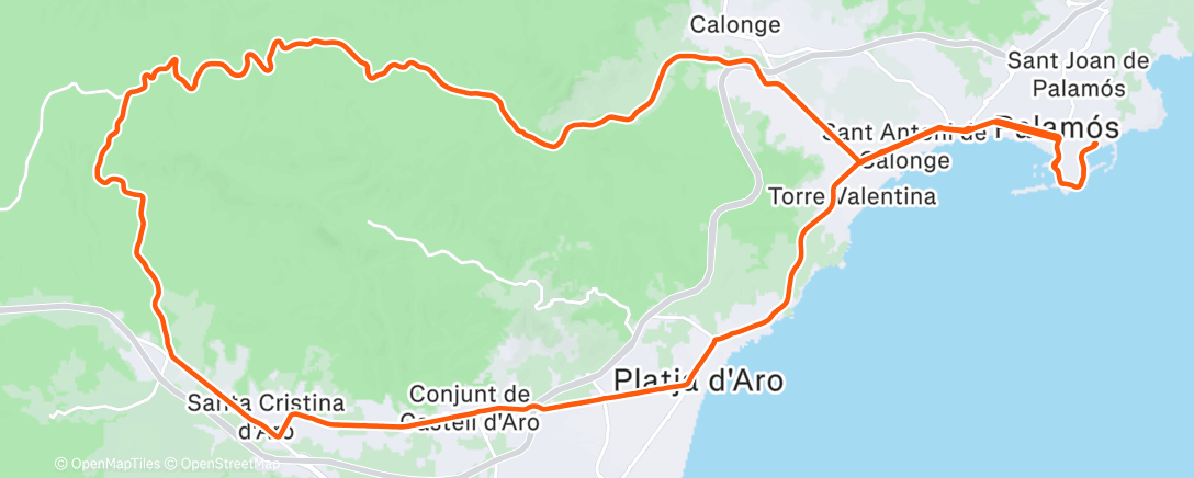 Map of the activity, Sortie vélo le matin