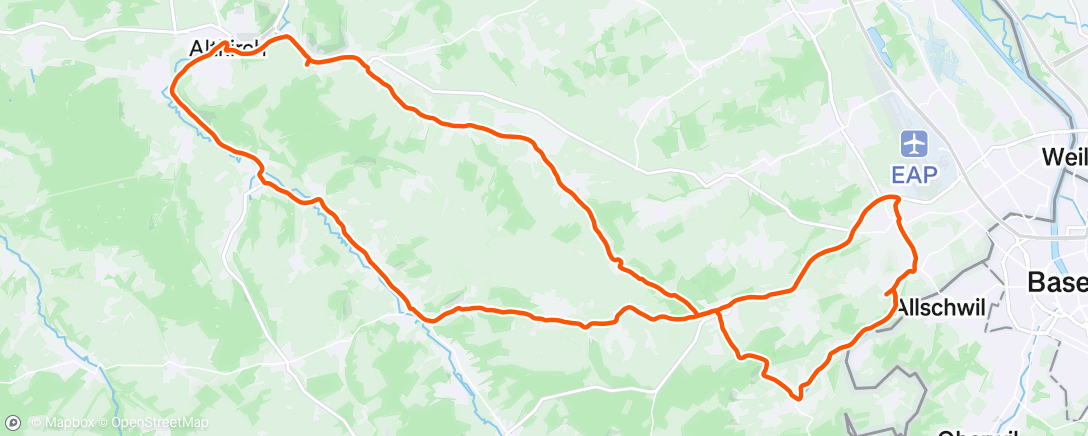 Carte de l'activité Afternoon Ride