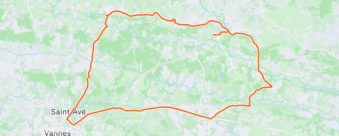 Map of the activity, Sortie vélo le matin