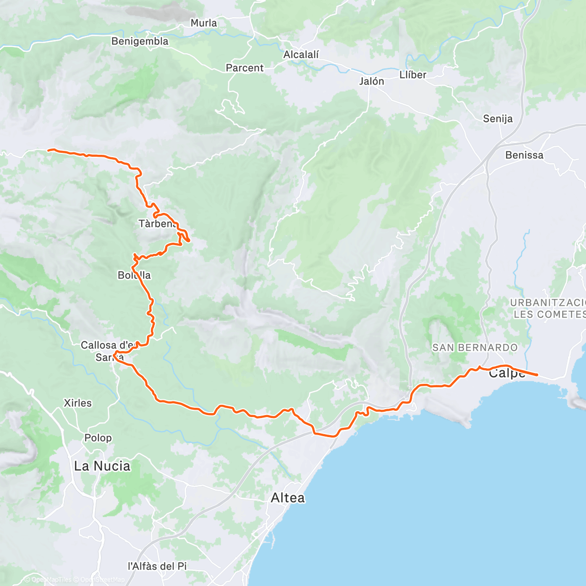 Peta aktivitas, Dienen garmin afgedrukt…