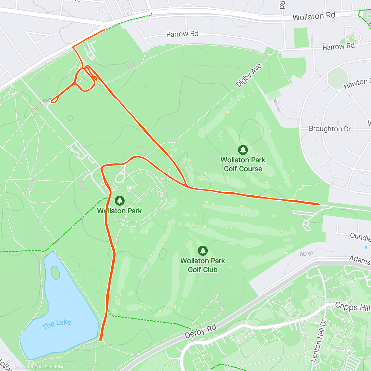 Map of the activity, Parkrun - 32nd - 21:29… still left a lot in the tank.