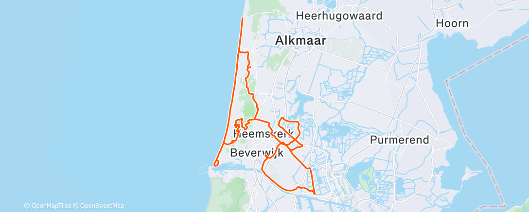 Map of the activity, Fietsen