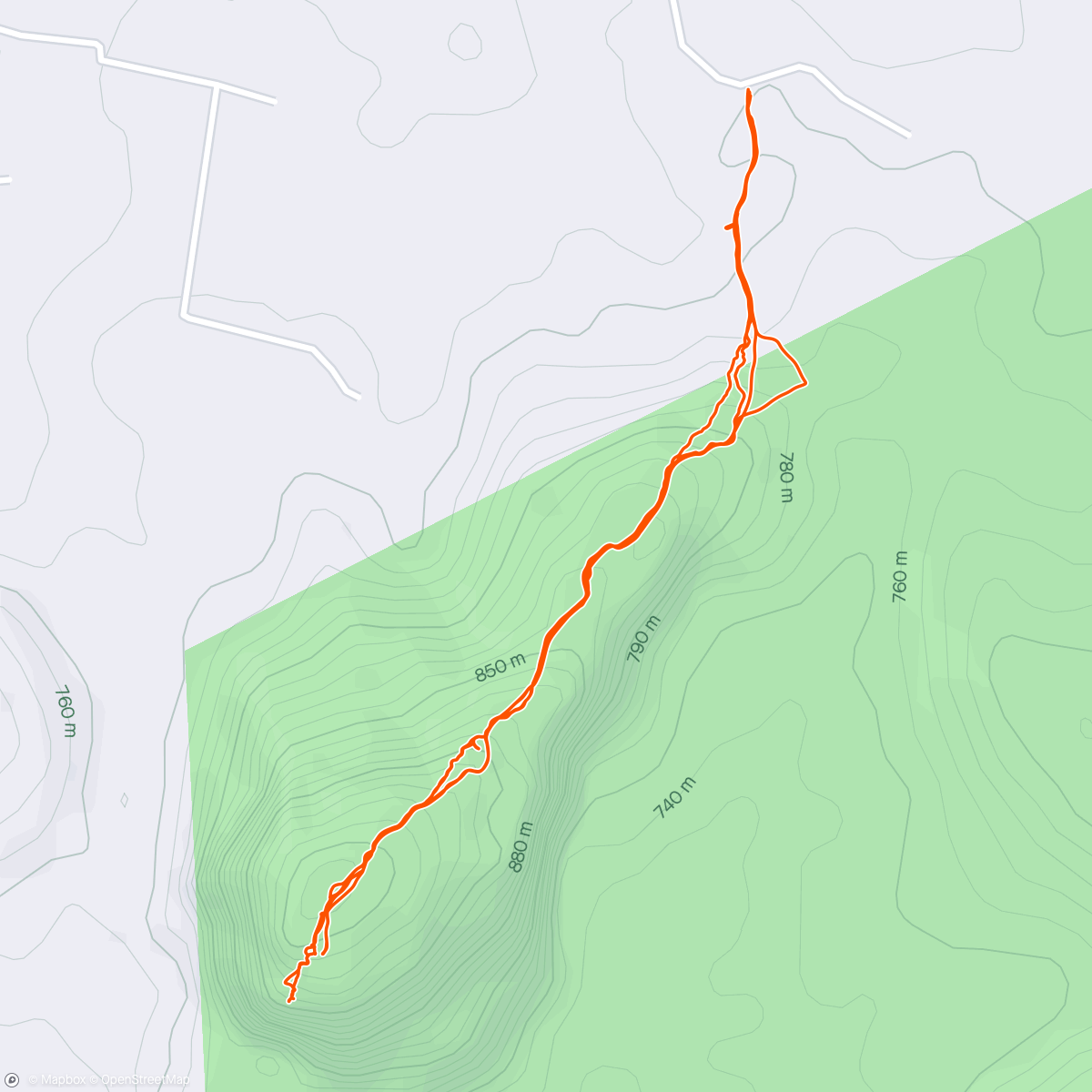 Map of the activity, Handigundi Trail Run
