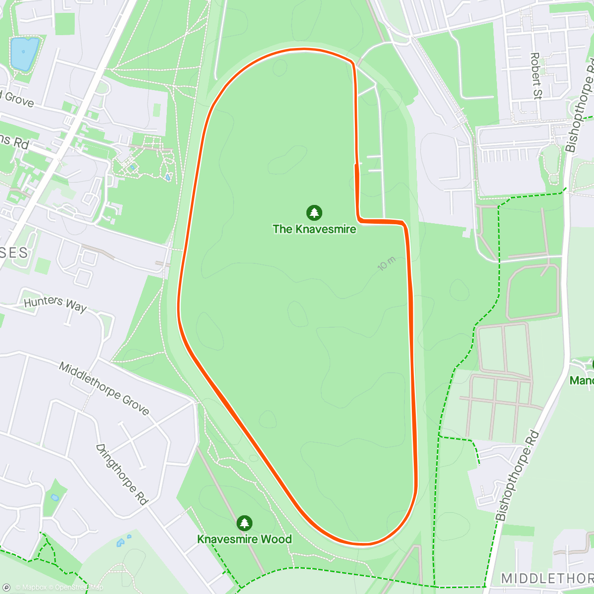 アクティビティ「York parkrun」の地図