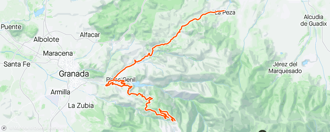 Map of the activity, Sierra Nevada 4️⃣