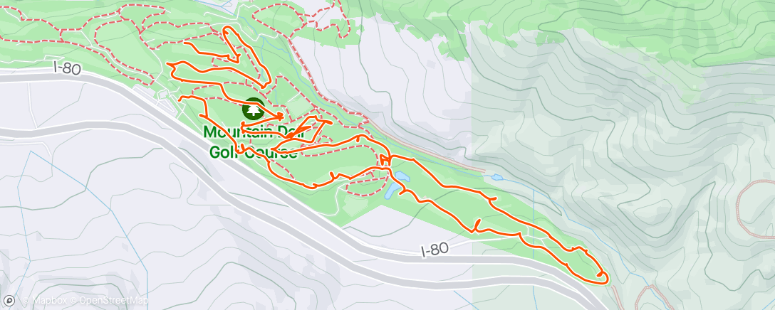 Map of the activity, Mountain Dell Golf