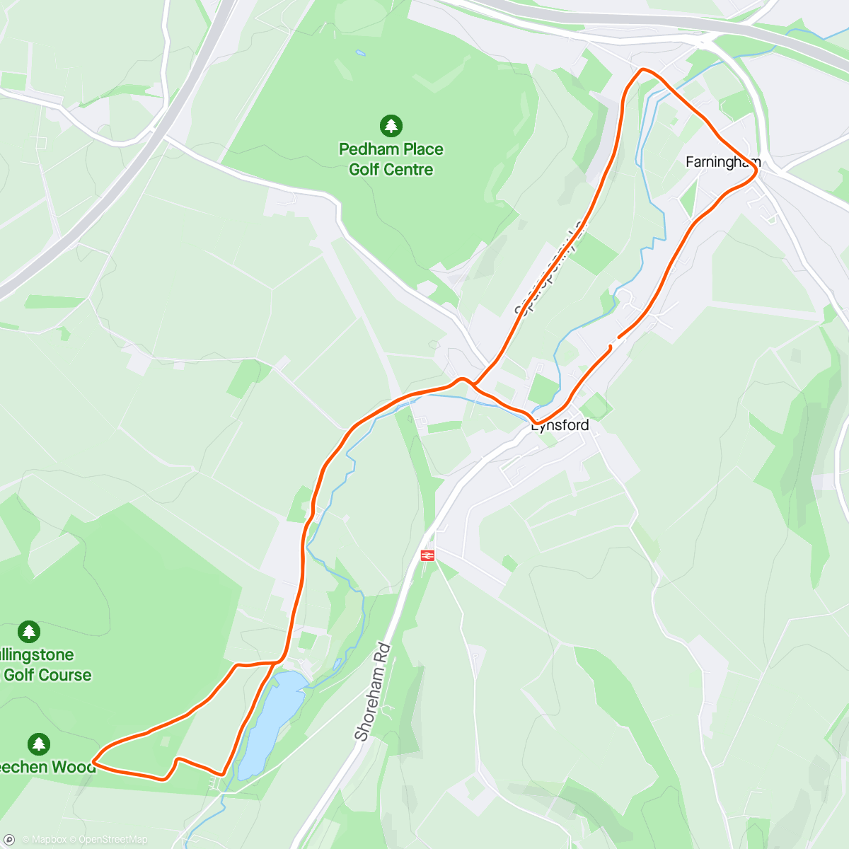 Map of the activity, Darent Valley 10k ☀️
