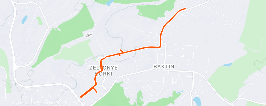 Map of the activity, Night Run