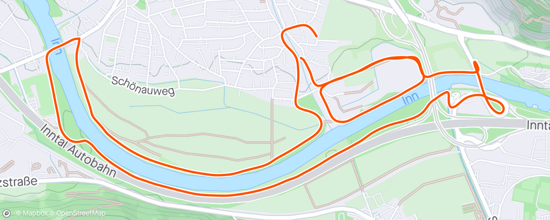 Map of the activity, Zirler Feldrunde Variante - Intervalle