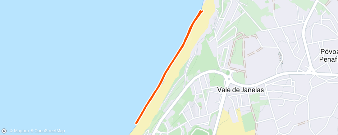 Map of the activity, Passeio vespertino