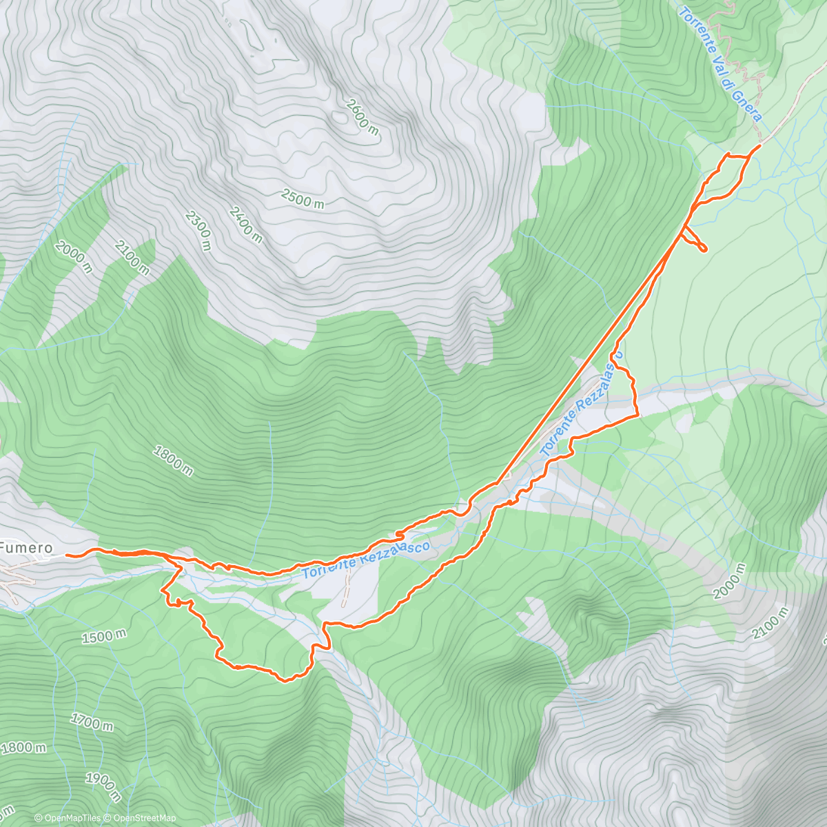 Карта физической активности (Val di rezzalo)
