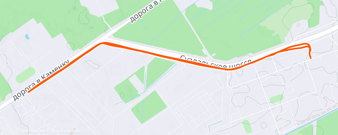 Map of the activity, Evening Run