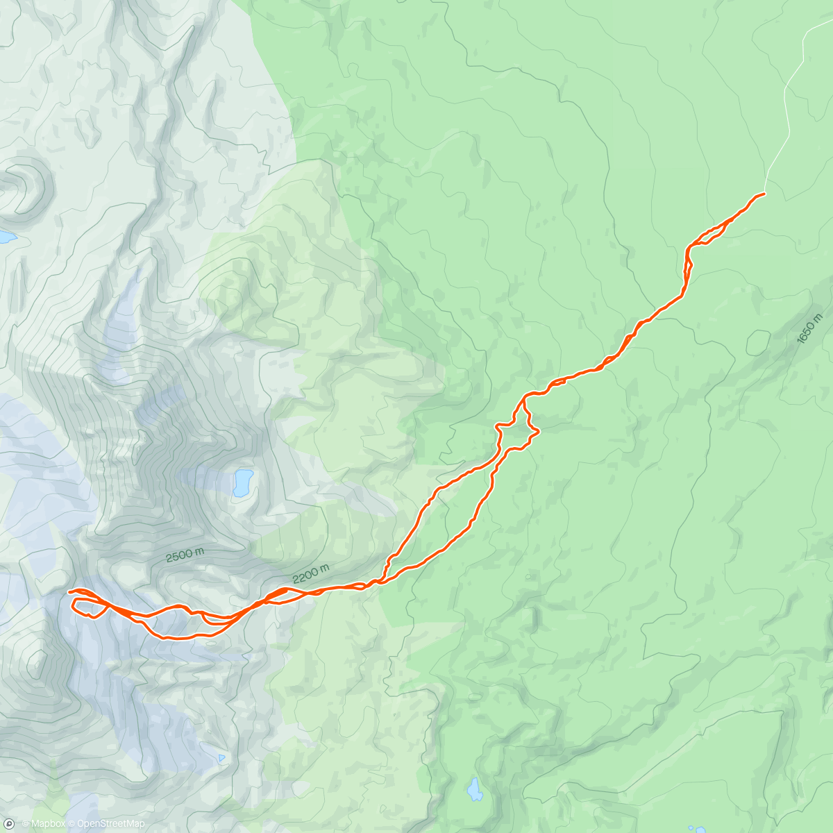 Map of the activity, Lunch break - 2 Hayden glacier laps