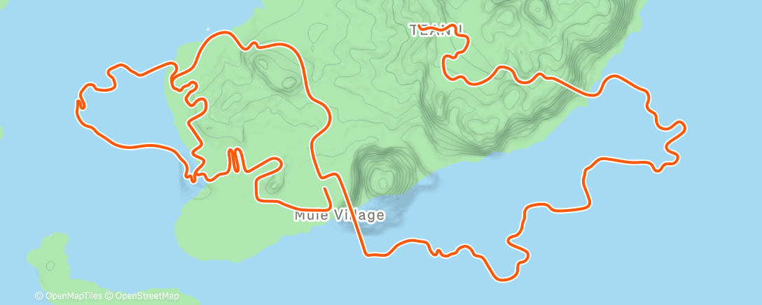 Map of the activity, Zwift - Group Ride: Rapha Festive 500 with Genie @ 3.7 W/KG on Triple Flat Loops in Watopia