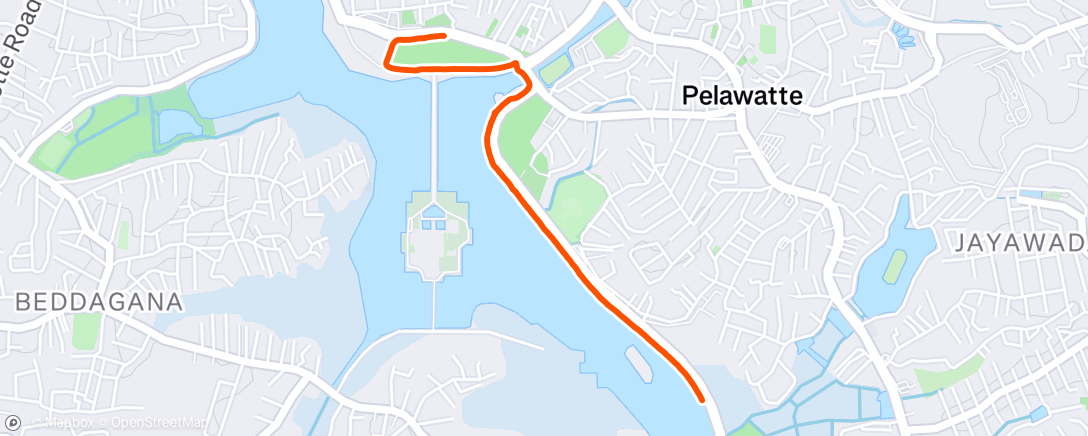 Map of the activity, Evening Walk