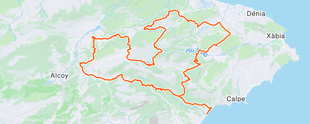 Map of the activity, Pedalata mattutina