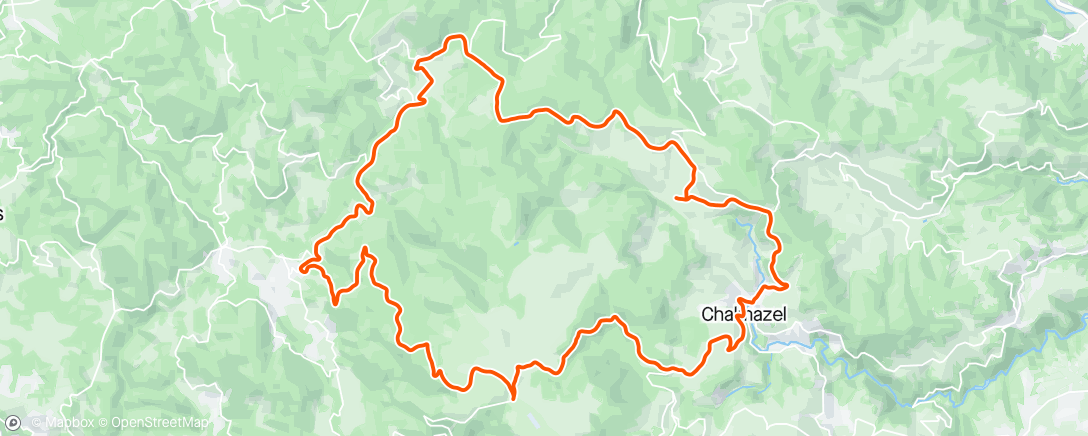 Map of the activity, Vélo dans l'après-midi