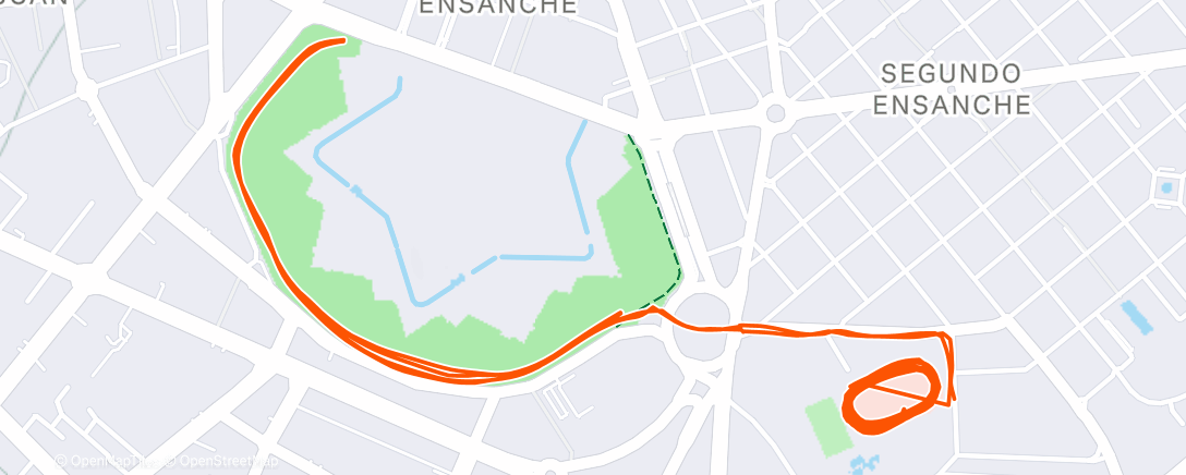 Map of the activity, Carrera de mañana