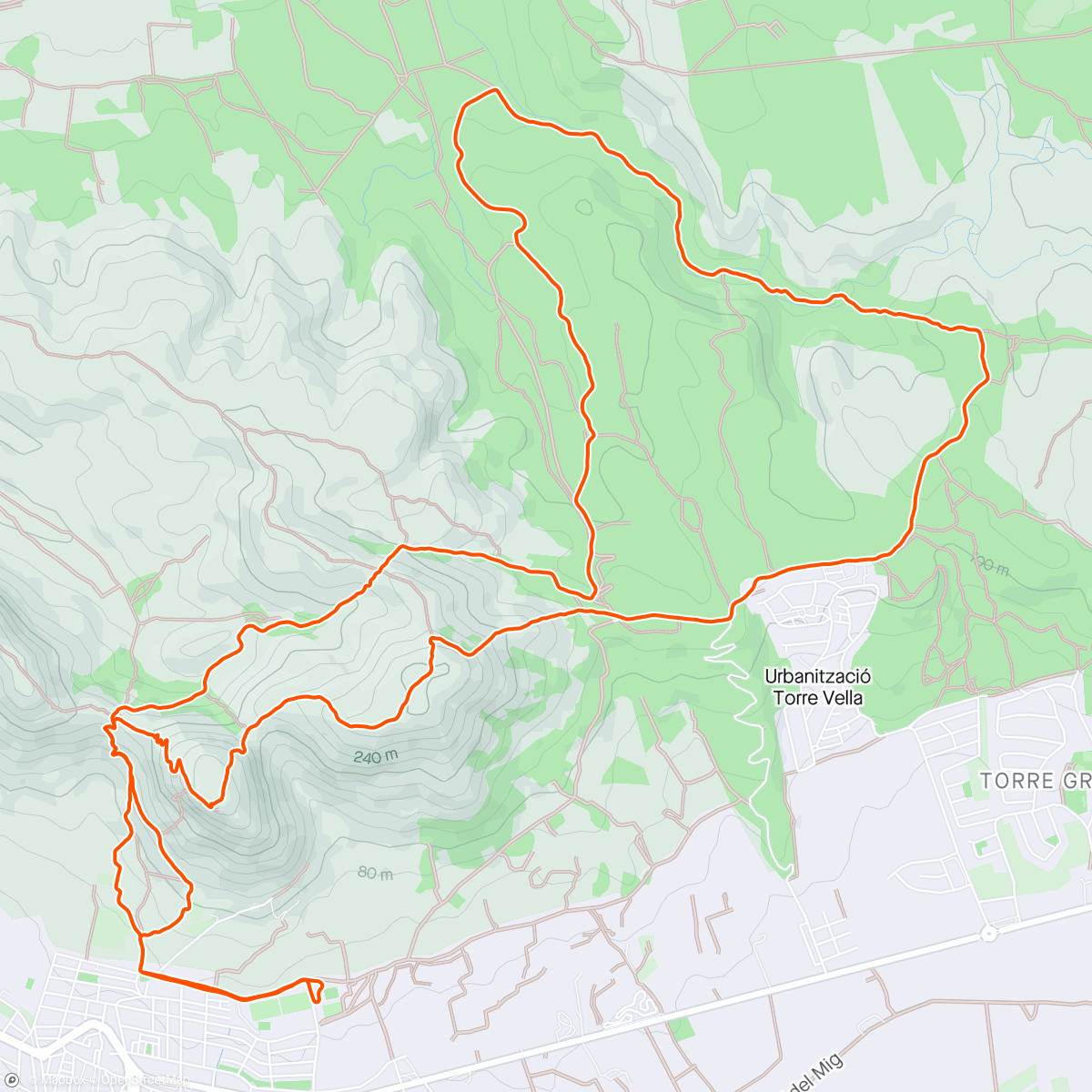 Map of the activity, Trail Montgrí