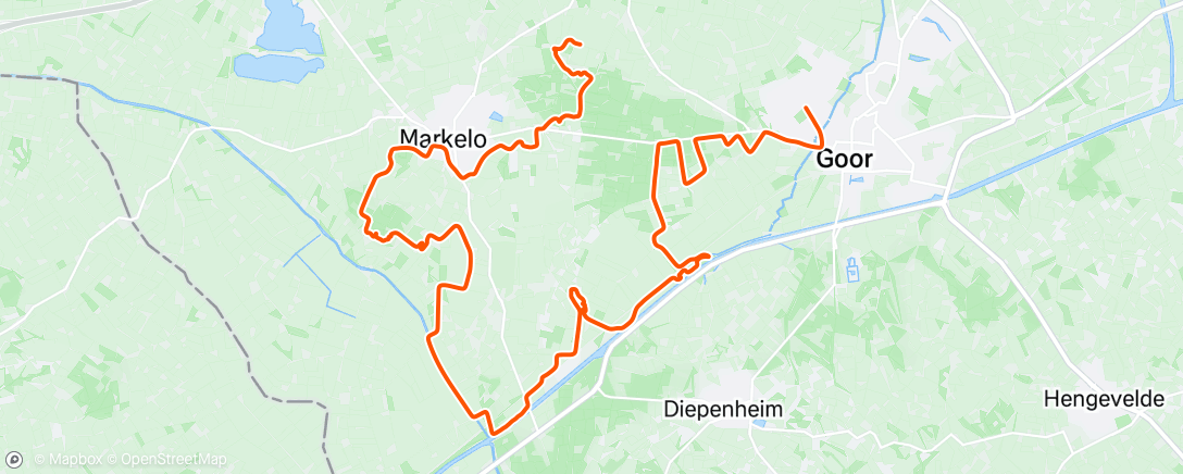 Map of the activity, MTB Markelo met tekoatn