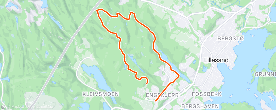Mapa de la actividad (Lunch Trail Run)