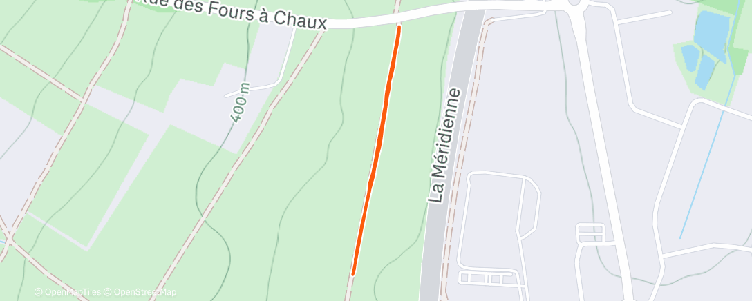 Map of the activity, Entraînement cross Léane