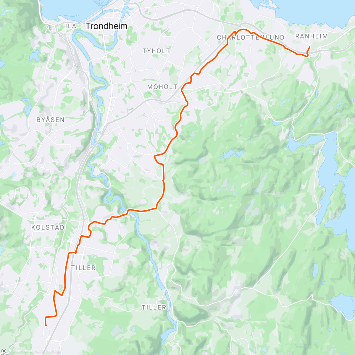 Mappa dell'attività Første tur med doningen👍