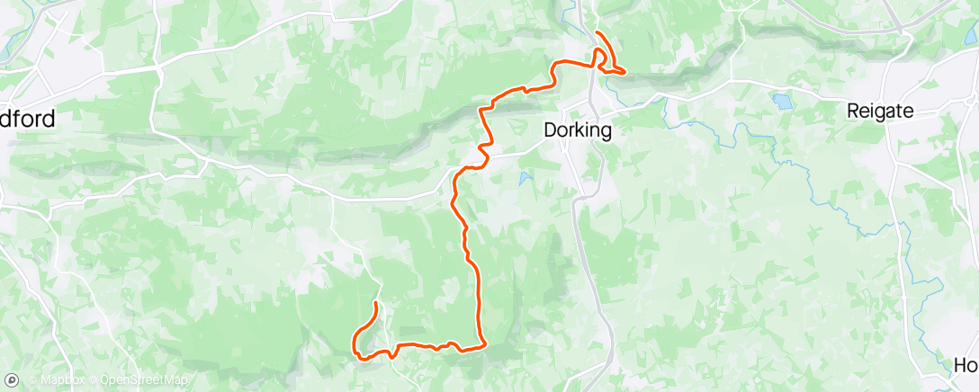 Map of the activity, Surrey 3 Peaks