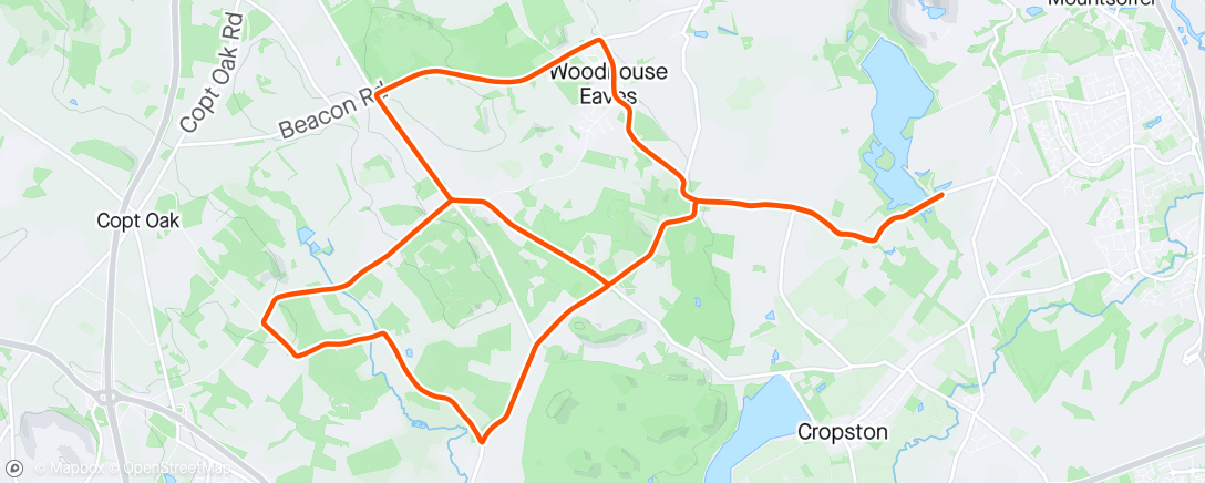 Map of the activity, PAINFUL!!!! Forgotten how brutal cycling in a hail storm is ⛈️