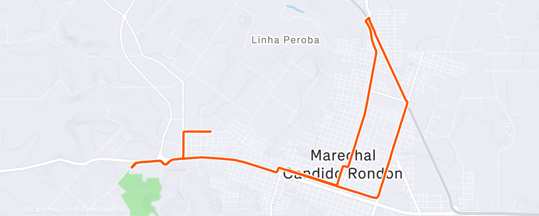 Map of the activity, Pedal noturno