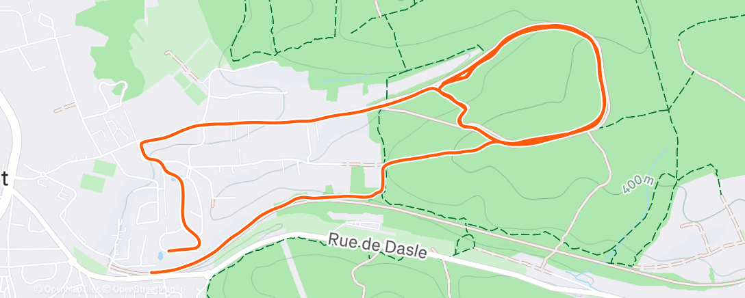 Map of the activity, 8 x 1’30 sur parcours vita