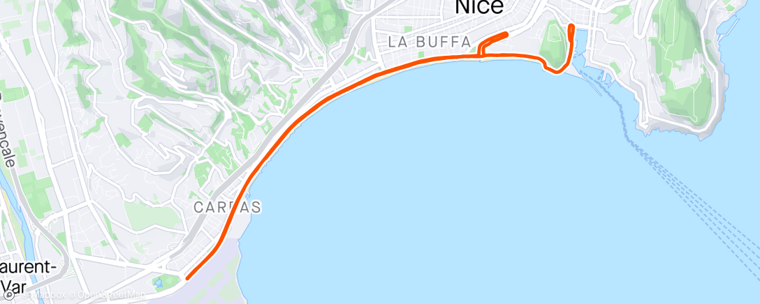 Map of the activity, Semi de Nice