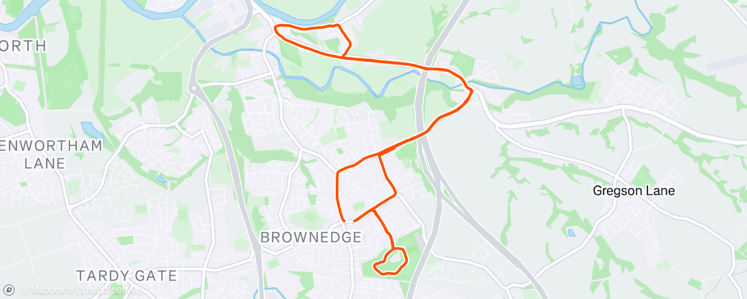 Map of the activity, Morning Run