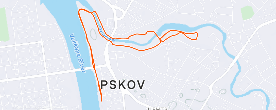 Map of the activity, 3 мили