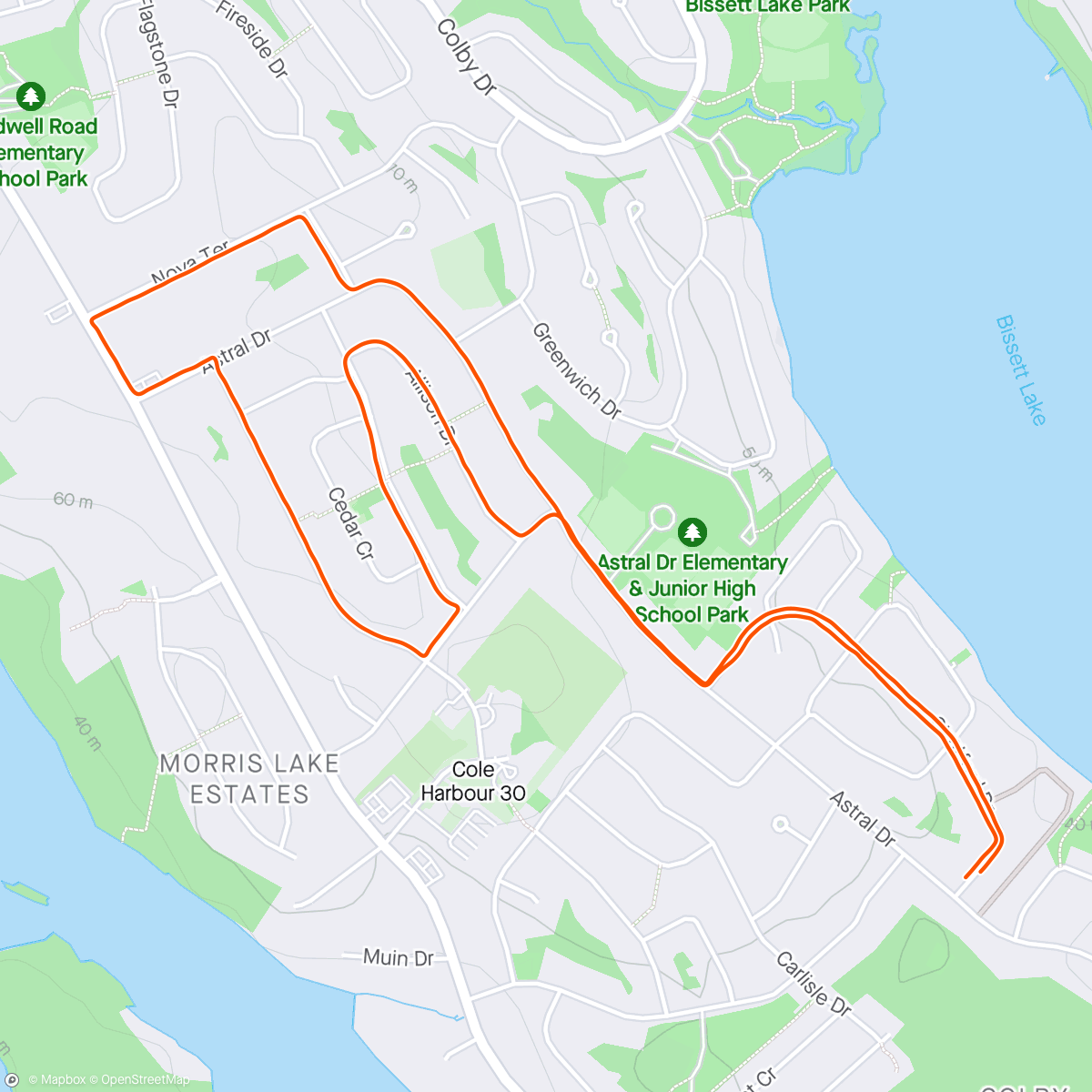 Map of the activity, 7k around the neighbourhood 🌤️💨🏃🏻‍♀️