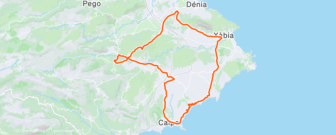 Map of the activity, Mittagsradfahrt