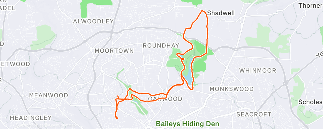 Map of the activity, Morning Trail Run