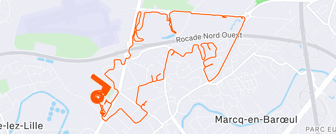 Map of the activity, Footing long