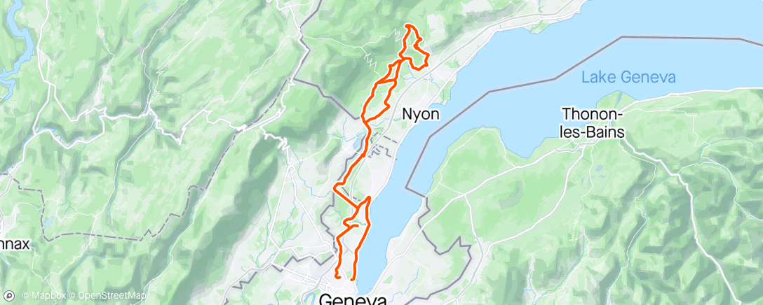 Map of the activity, Sortie à midi