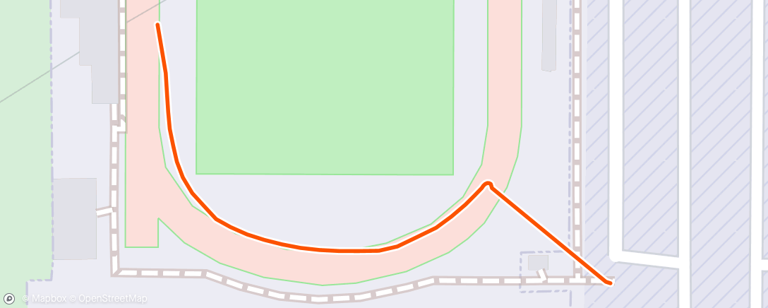 Map of the activity, Evening Run