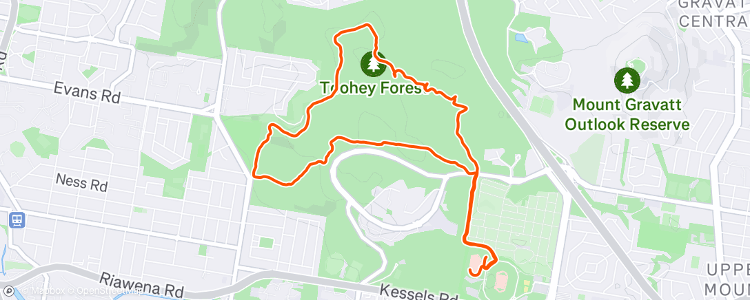 Map of the activity, 50 Minutes Easy