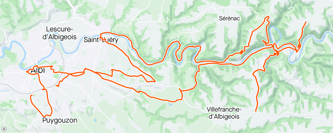 Map of the activity, Hit training (vo2max) sous le crachin