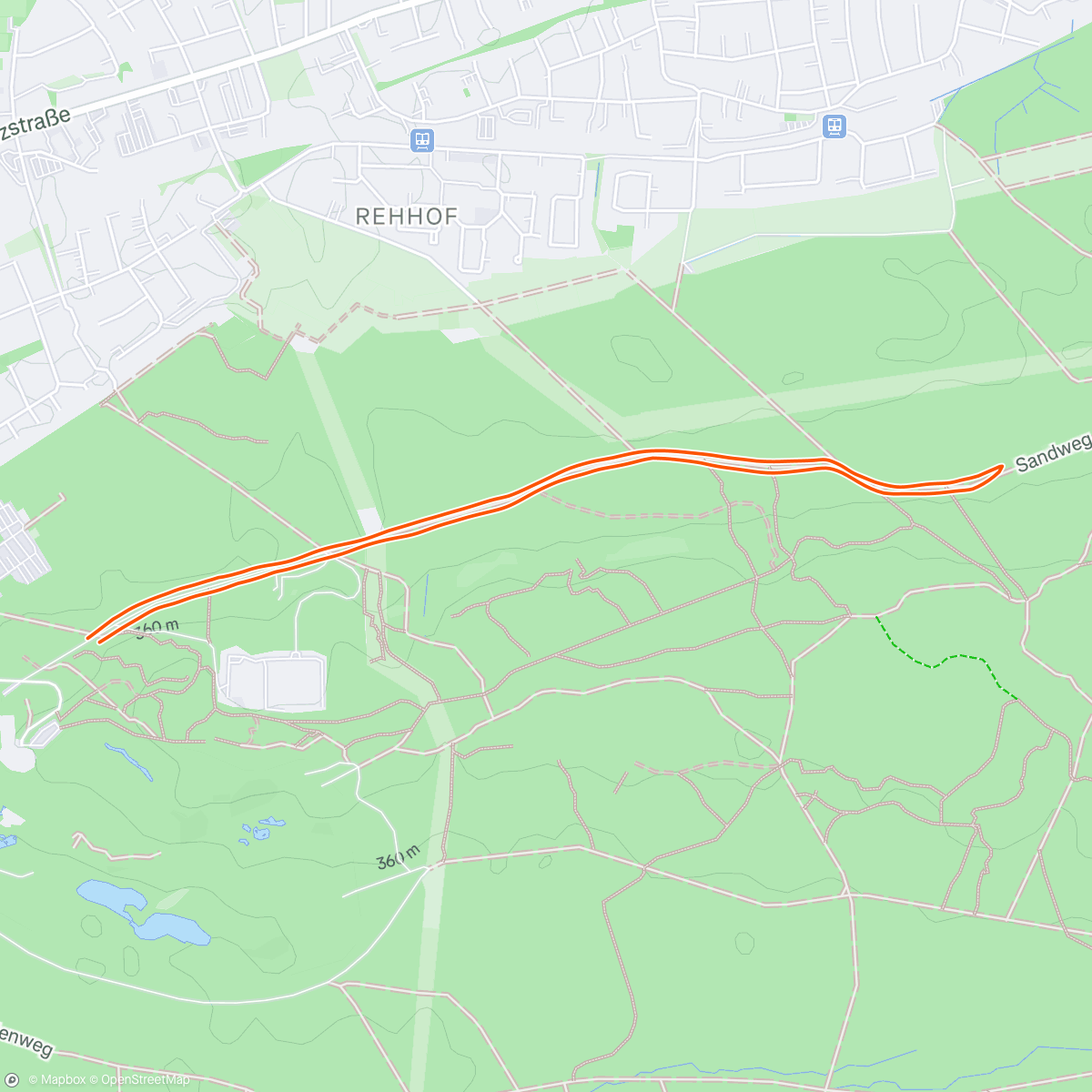 Map of the activity, Lauf am Nachmittag