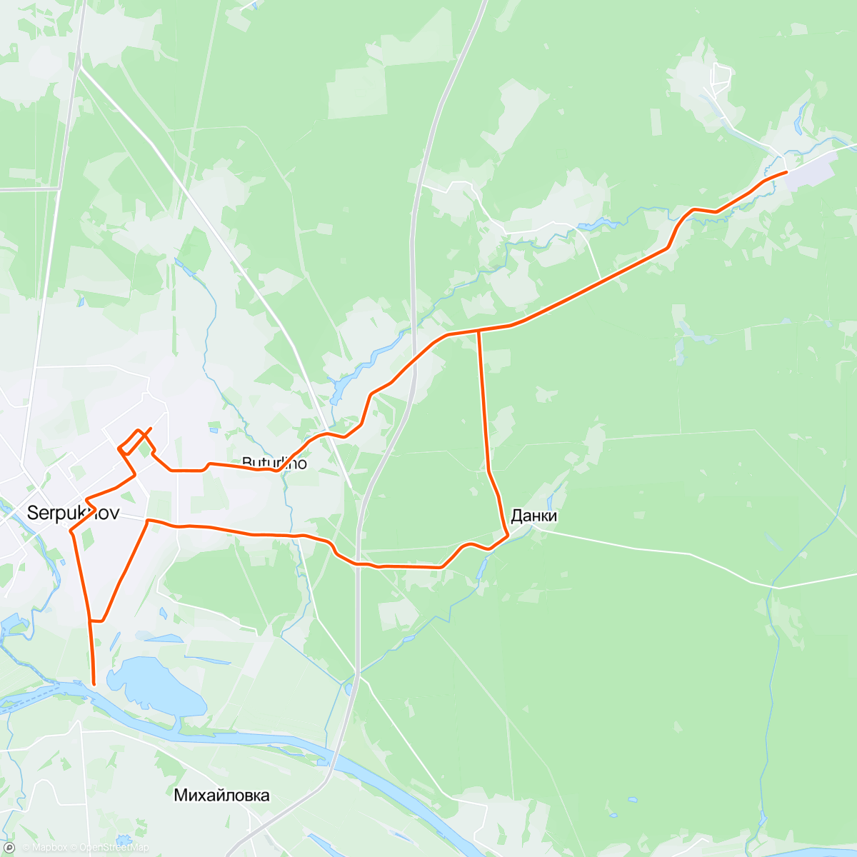 アクティビティ「Вечерний велозаезд」の地図